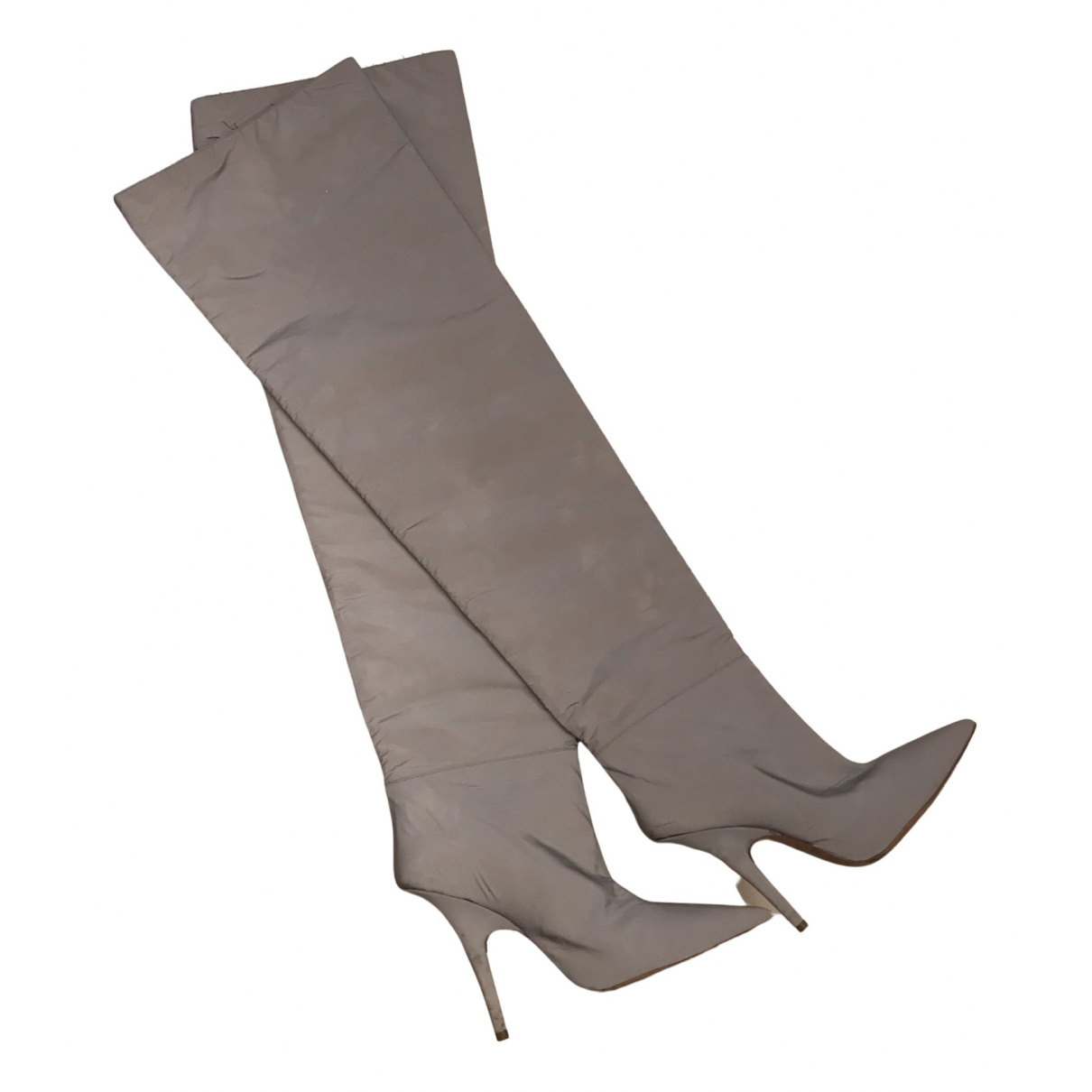 Cloth boots Yeezy Grey size 37 EU in 